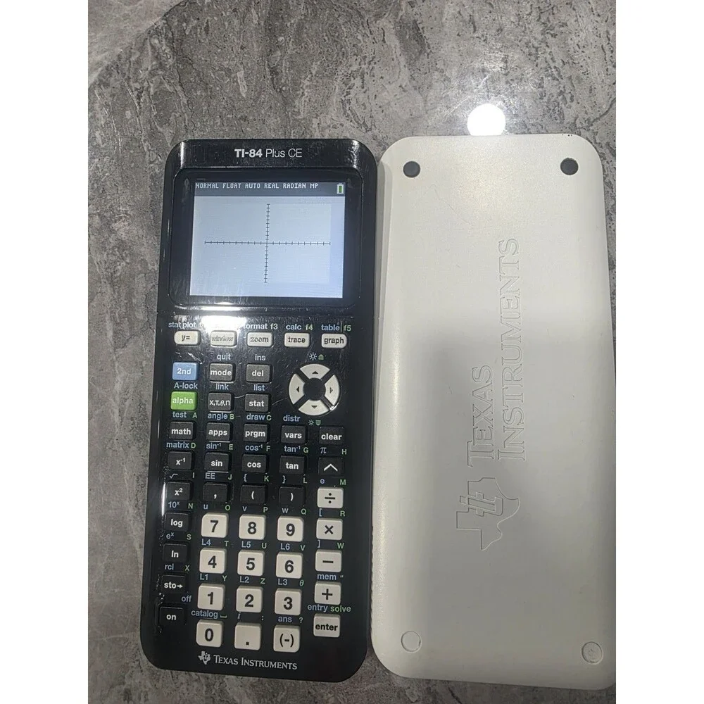 TEXAS INSTRUMENTS TI-84 PLUS CE GRAPHING CALCULATOR BLACK & WHITE